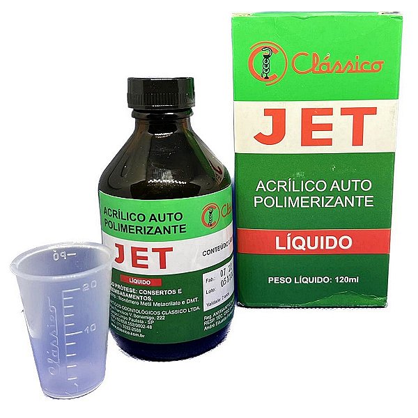 Resina Acrílica Auto Líquido 120ml Jet Clássico