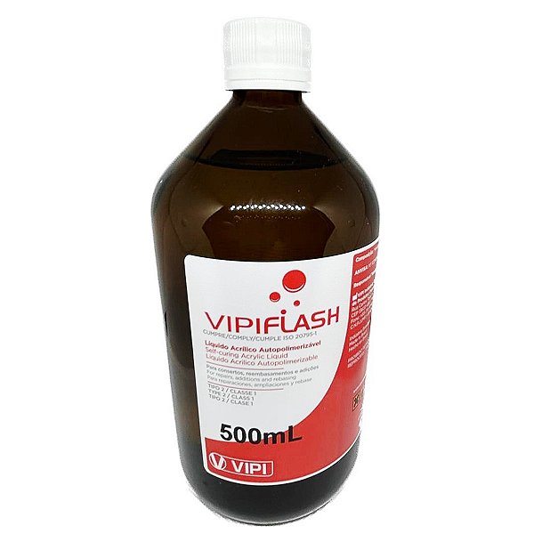 Resina Acrílica Auto Líquido 500ml Vipi Flash