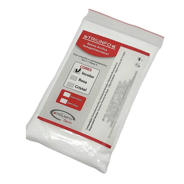 Resina Acrílica Auto Pó Incolor 20g Triunfo