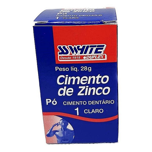 Cimento de Zinco Pó Claro 28g SSWHITE