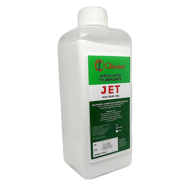 Resina Acrílica Auto Pó 440g Incolor Jet Clássico