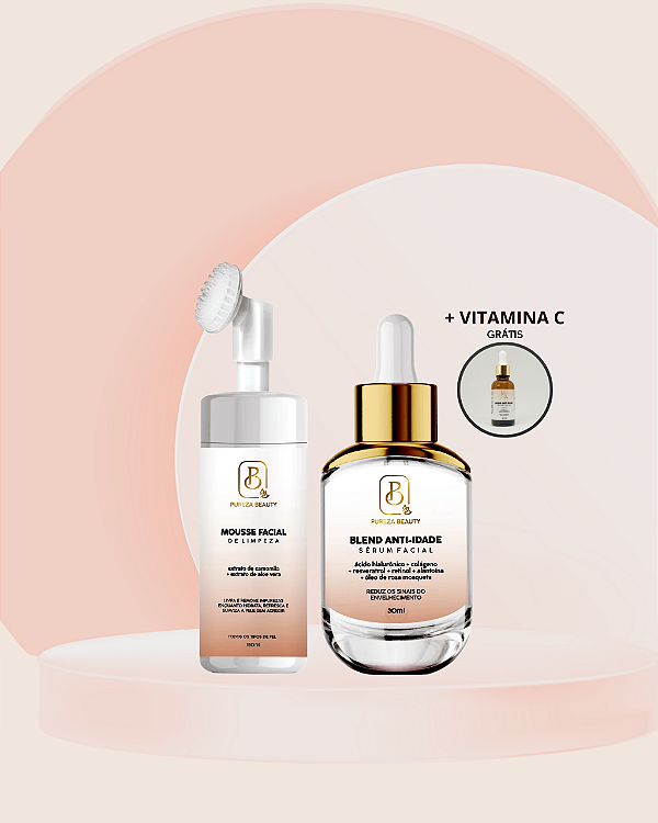 Kit Essencial Beauty: Espuma de Limpeza + Sérum Anti-Idade