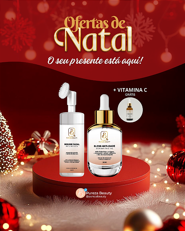 Kit Essencial Beauty: Espuma de Limpeza + Sérum Anti-Idade