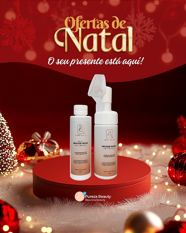 Mousse de limpeza facial Pureza Beauty + Refil 150ML