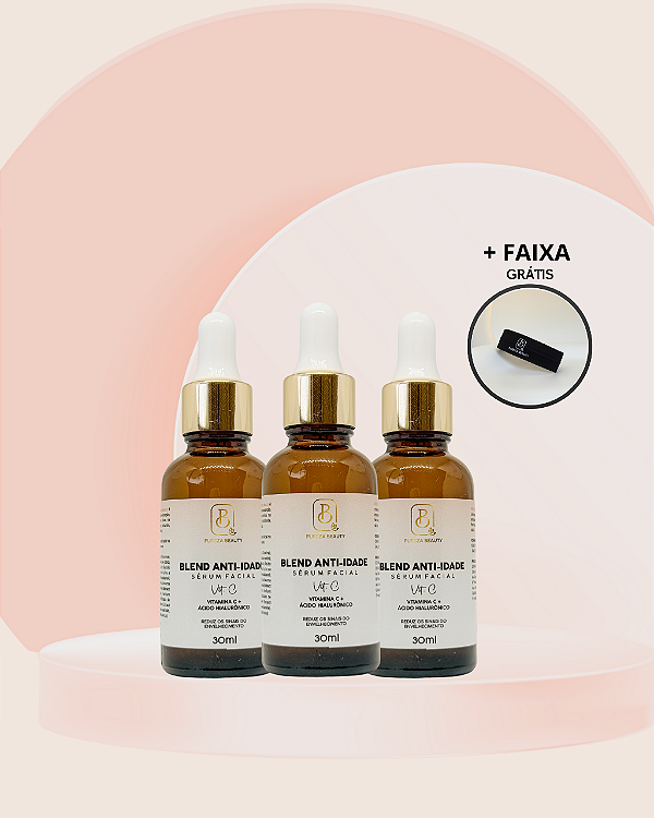 Kit Pureza Beauty Sérum Hidratante Facial Vitamina C - Pague 2 e Leve 3