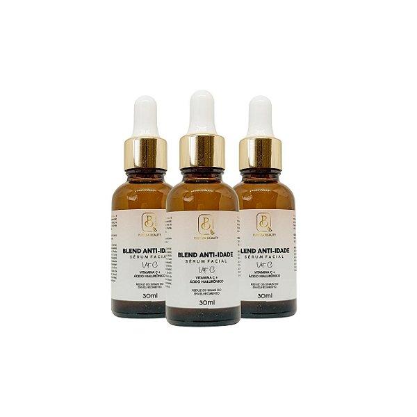 Kit Pureza Beauty Sérum Hidratante Facial Vitamina C - Pague 2 e Leve 3