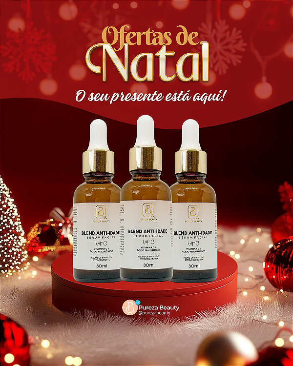 Kit Pureza Beauty Sérum Hidratante Facial Vitamina C - Pague 2 e Leve 3