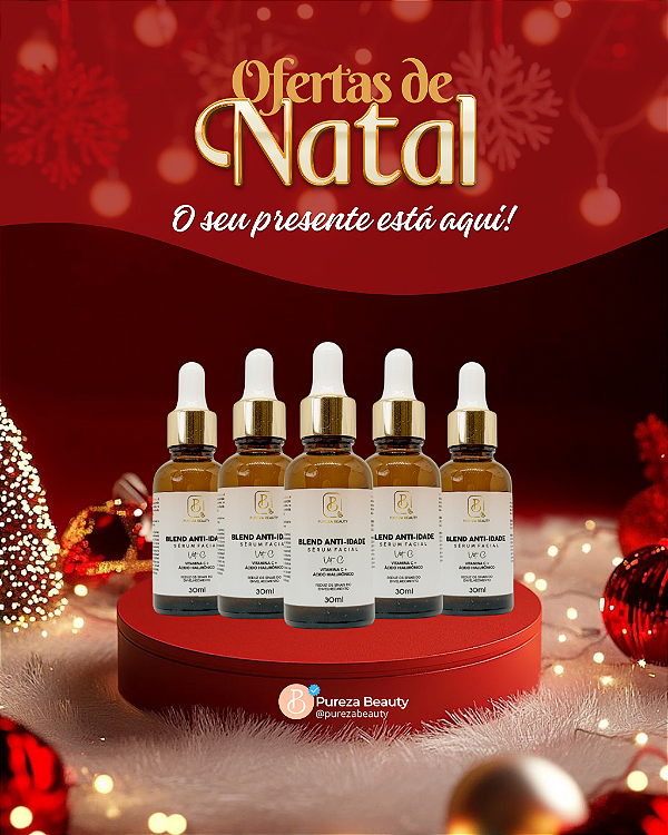 Kit Pureza Beauty Sérum Hidratante Facial Vitamina C - Pague 3 e Leve 5