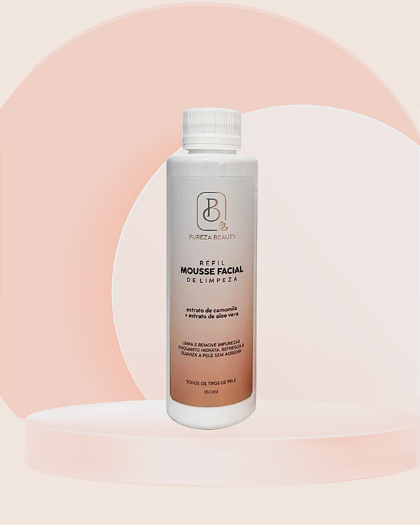 Refil Mousse de Limpeza Facial Pureza Beauty 150ml – Hidratação e Economia Sustentável