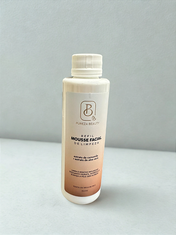 Refil Mousse de Limpeza Facial Pureza Beauty 150ml – Hidratação e Economia Sustentável