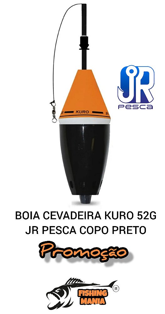 BOIA CEVADEIRA KURO 52G JR PESCA COPO PRETO