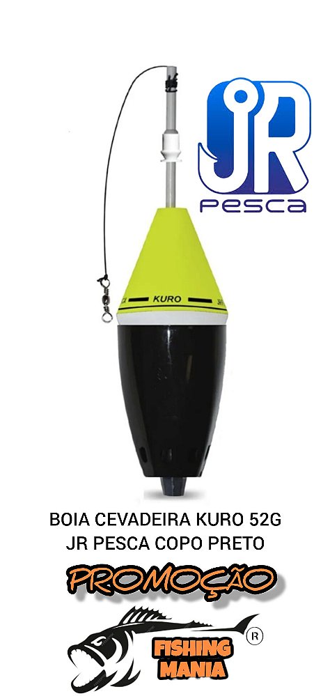 BOIA CEVADEIRA KURO 52G JR PESCA COPO PRETO