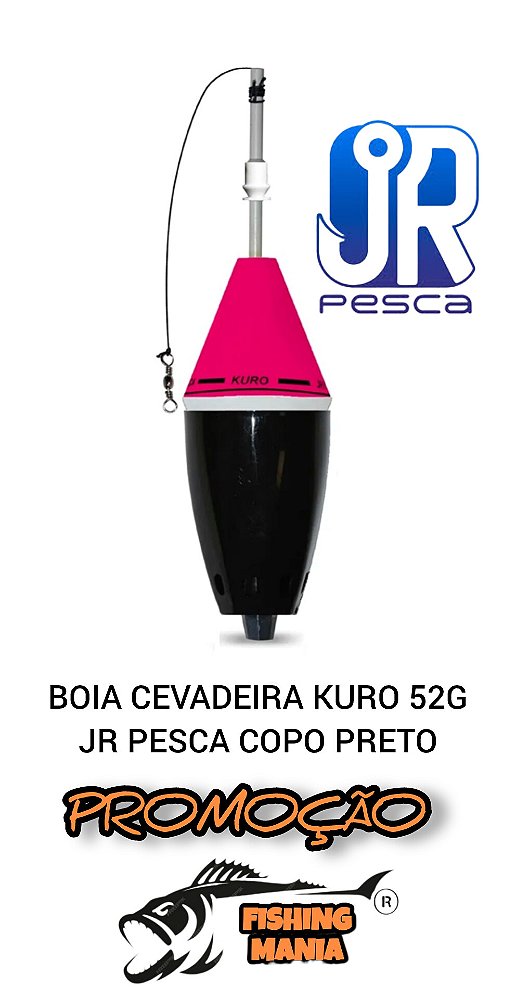 BOIA CEVADEIRA KURO 52G JR PESCA COPO PRETO