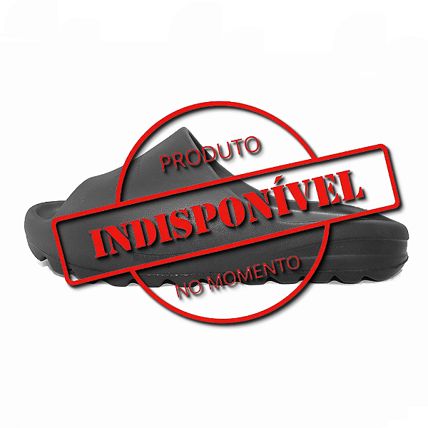 Chinelo Nuvem Preto Logo Vazado