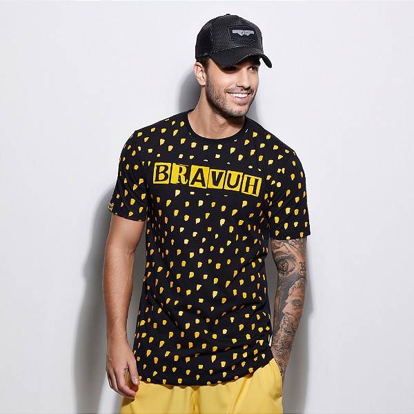 Camiseta Preta e Amarela