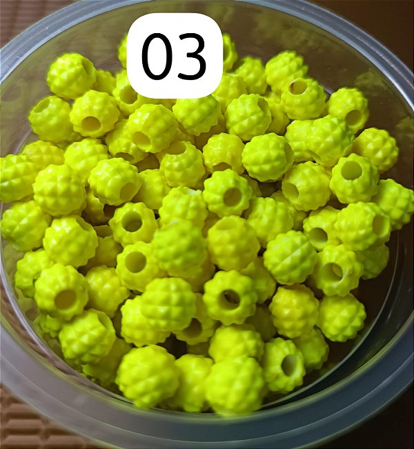 Miçanga do Lek - Abacaxi Amarelo Flo