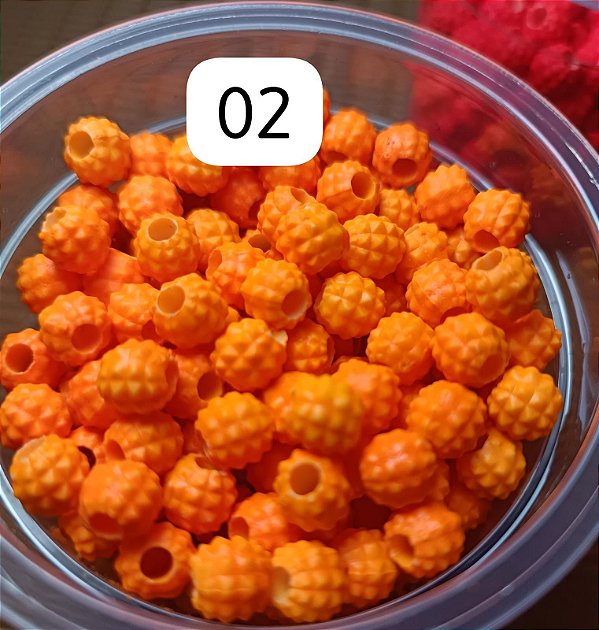 Miçanga do Lek - Abacaxi Laranja Flo