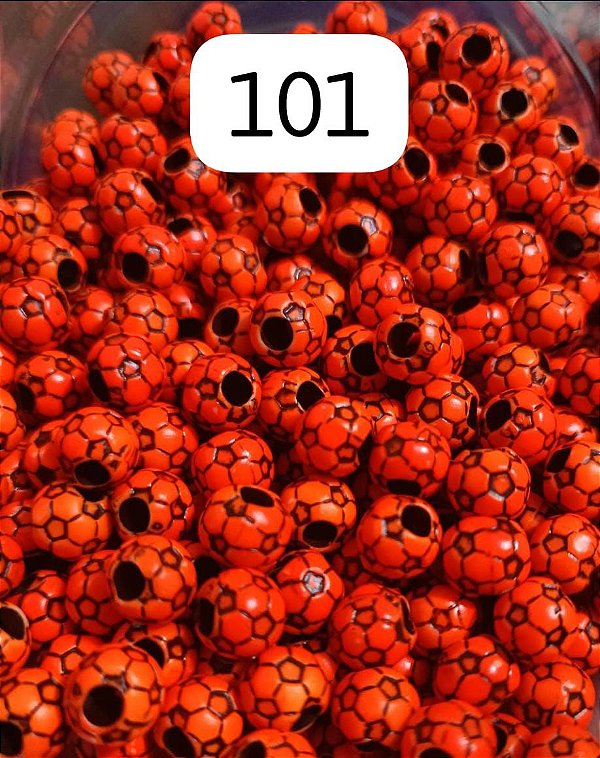 Miçanga do Lek - Bola de futebol Laranja Flo