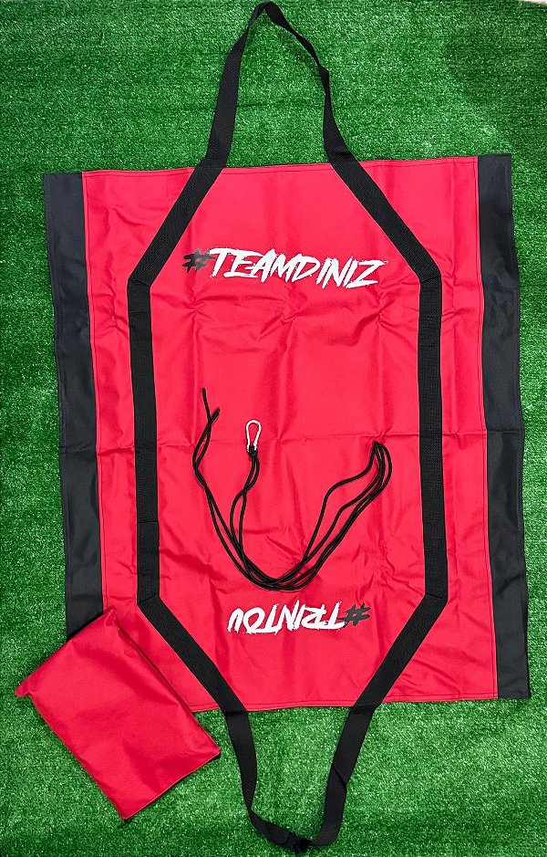 Tapete #TEAMDINIZ PRETO E VERMELHO