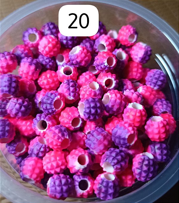 Miçanga do Lek - Abacaxi Rosa/Roxo