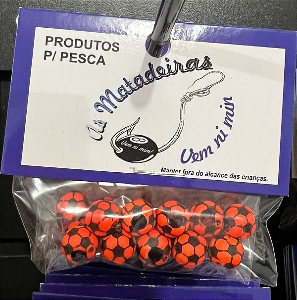 Miçangas As Matadeira - Bola de futebol Laranja flo