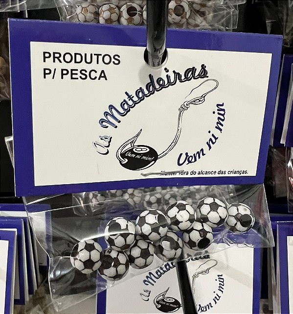 Miçangas As Matadeira - Bola de futebol Branca/preta