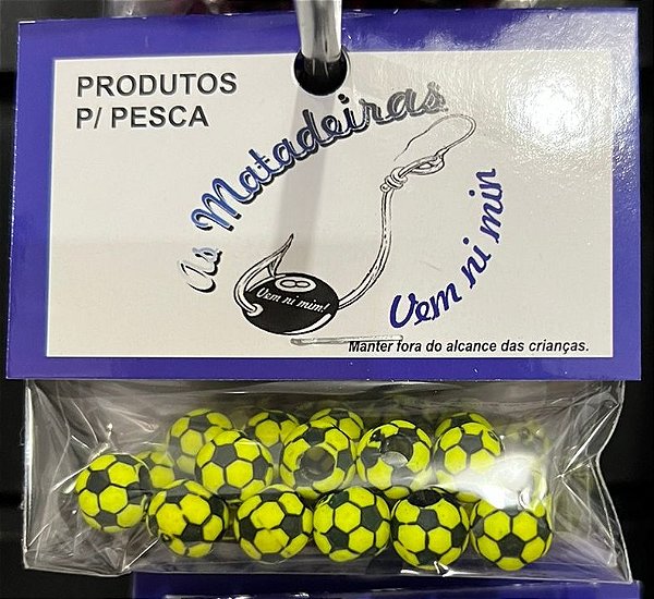 Miçangas As Matadeira - Bola de futebol Amarelo flo