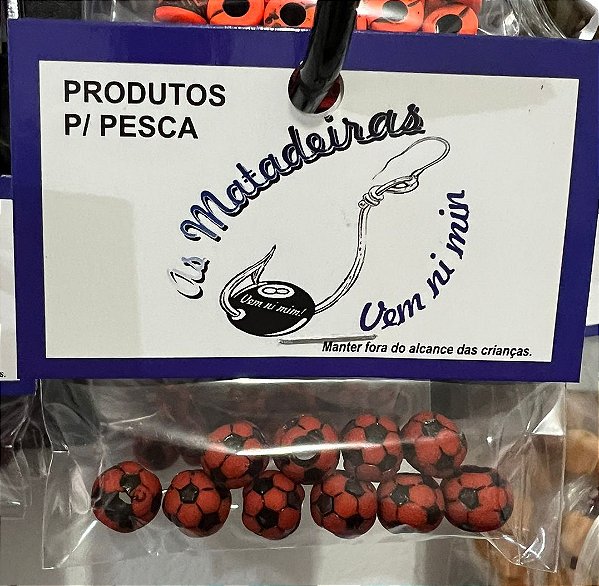 Miçangas As Matadeira - Bola de futebol Vermelho claro
