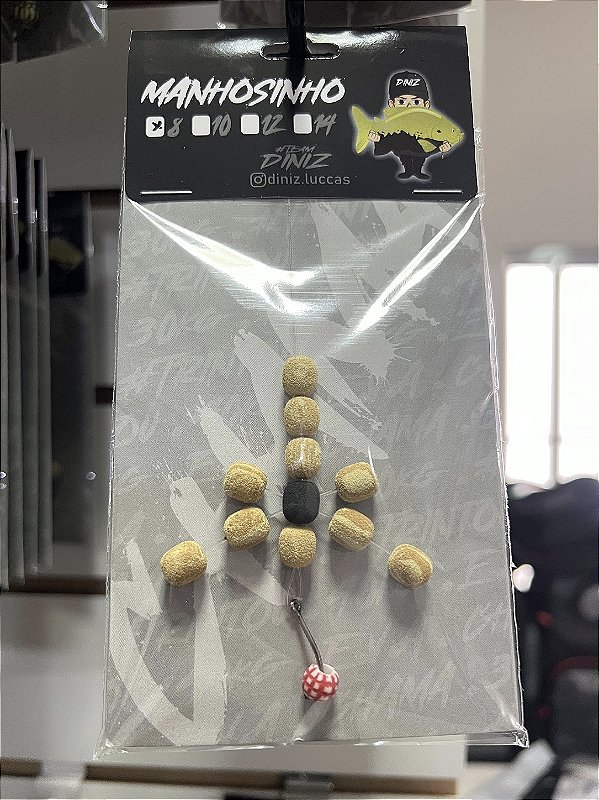 Manhosinho Borboleta TEAM DINIZ 8mm e 10mm - Caramelo com Bege Cor 7