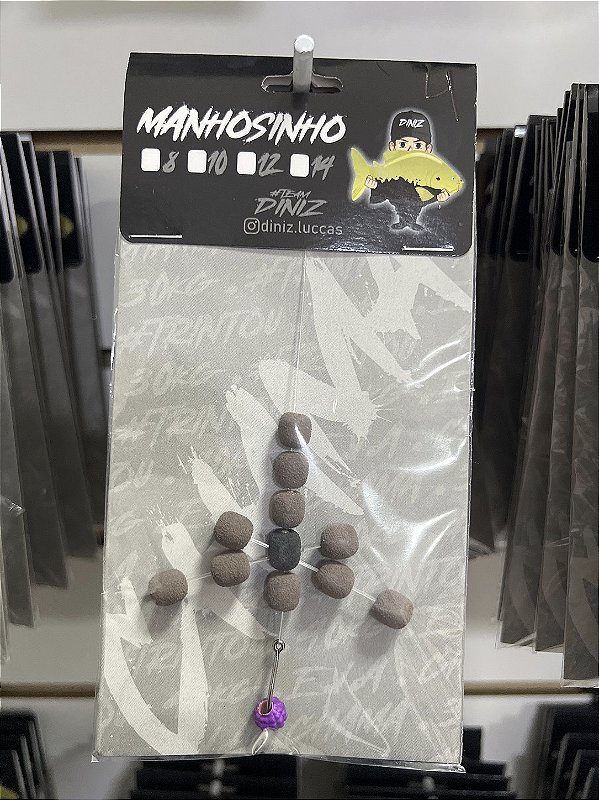 Manhosinho Borboleta TEAM DINIZ 8mm e 10mm Cor 4 - Marrom Cor Ceva Escuro
