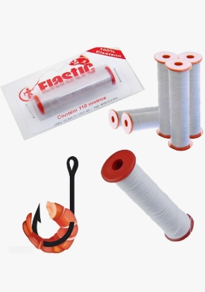 Elastricot Branco - Linha Elástica Para Amarrar Isca