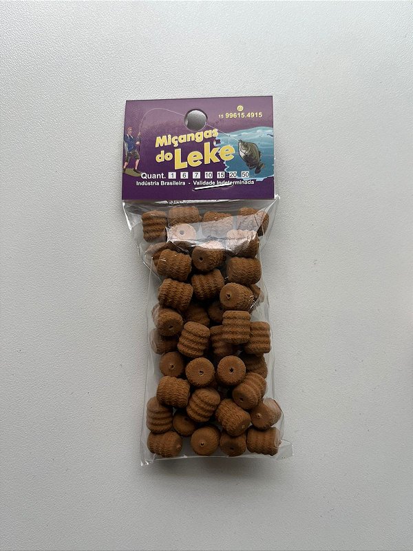 Miçangas do Leke  - Eva customizado - 50 unidades - Marrom