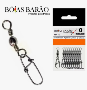 Snap Barao Unilock C/ Girador 0,80mm N°0 Em Aço Carbono C/10