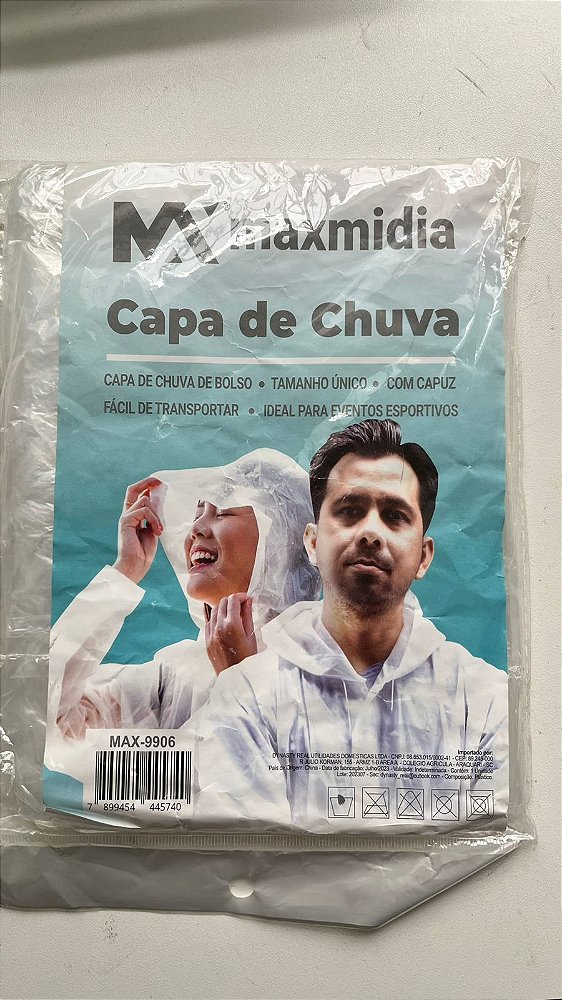 capa de chuva descartável