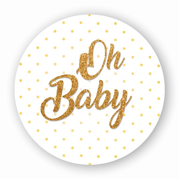 Painel OH BABY redondo