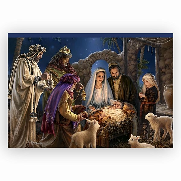 Painel retangular NASCIMENTO DE JESUS com passa varão