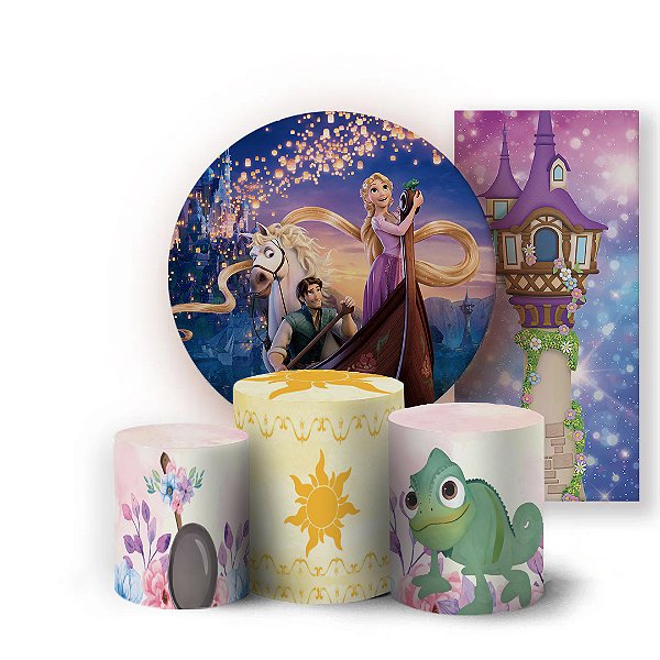 Kit completo Rapunzel Enrolados em Helanca