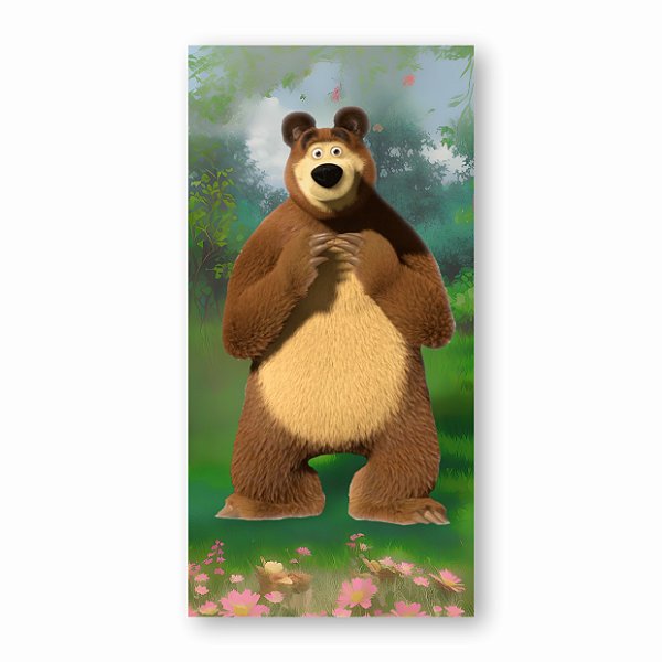 Painel Retangular Vertical Masha e o Urso