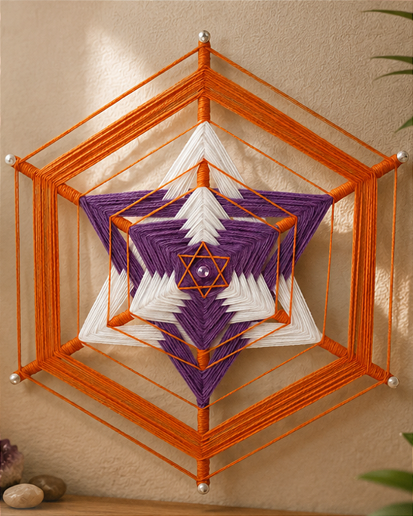 Arte Geométrica Laranja
