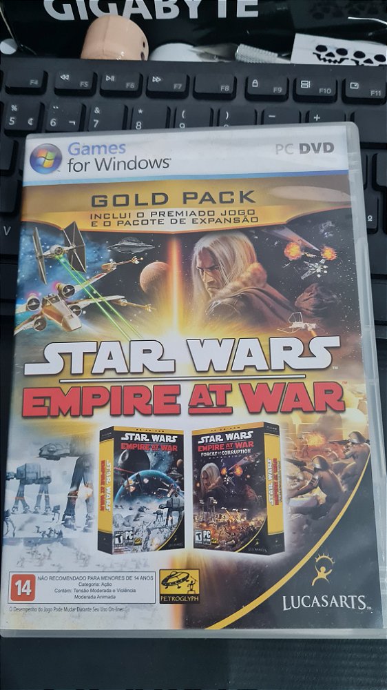 Jogo Star Wars Empire at War Gold Pack Pc Original Mídia Fisica