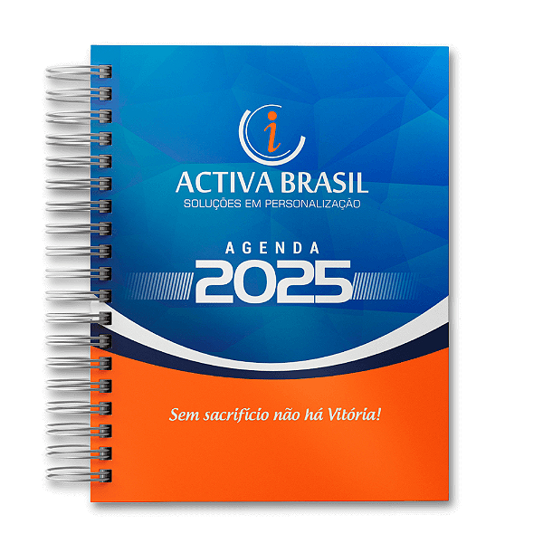 Agenda capa dura personalizada premiun -  Tamanho A5 - 14,5 cm x 21 cm