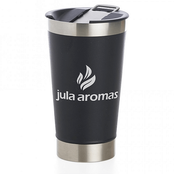 Copo Térmico de Aço Inox com Tampa e Abridor - 473ml