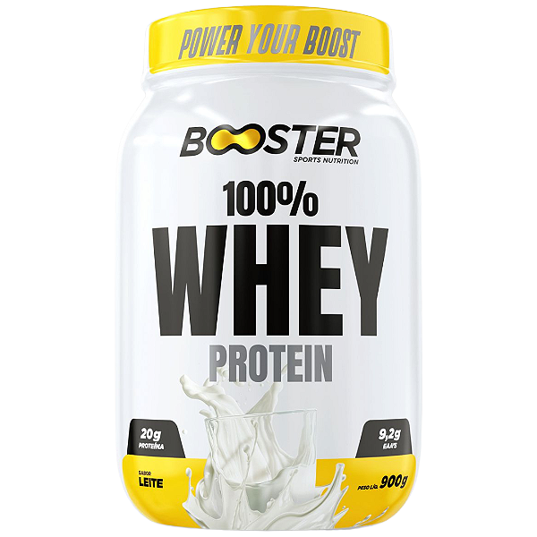 100% WHEY PROTEIN 900G - LEITE