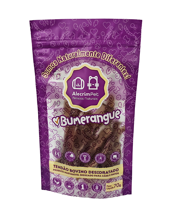 Mordedor Natural Bumerangue (Tendão Bovino)