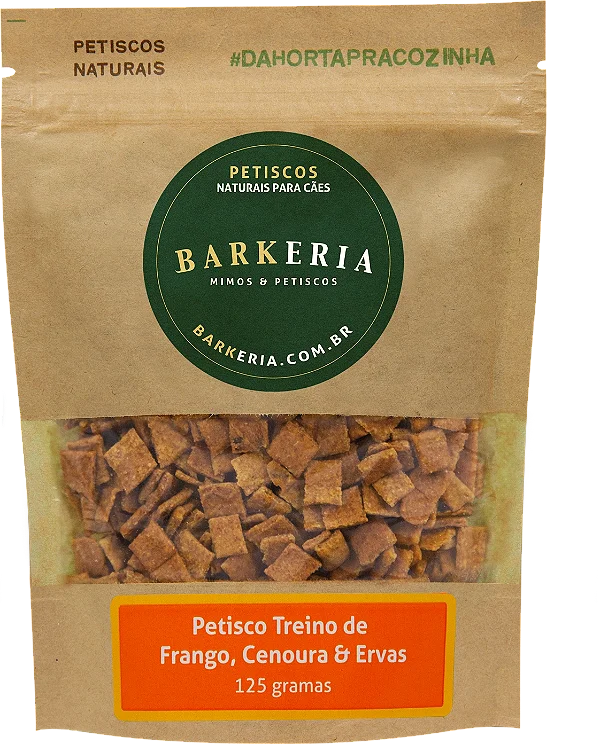 Petisco Treino de Frango, Cenoura e Ervas