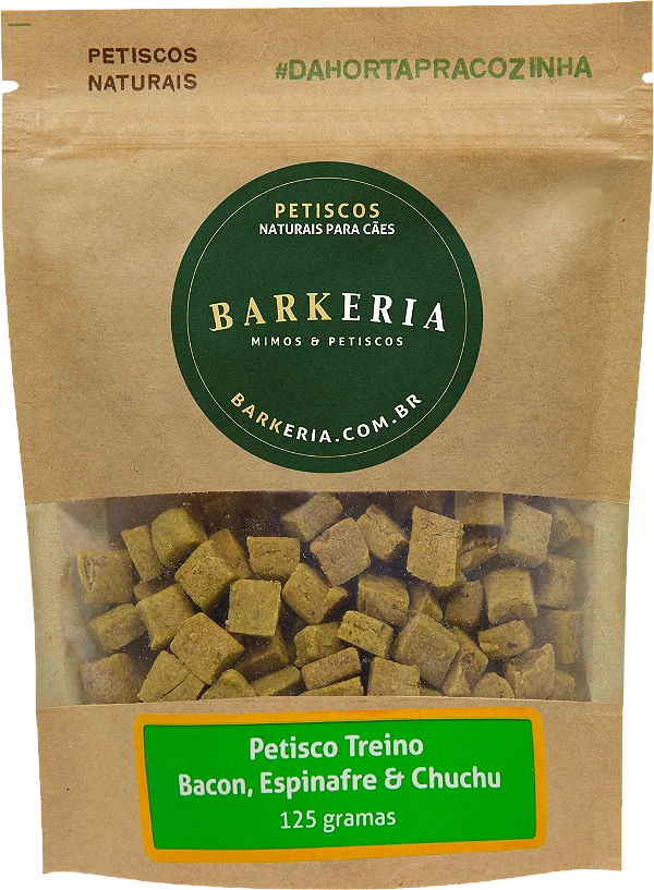 Petisco Treino de Bacon, Espinafre e Chuchu