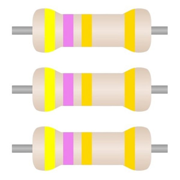 Kit 100 Peças - Resistor PTH 4R7 1/4W 5% CR25 CTT