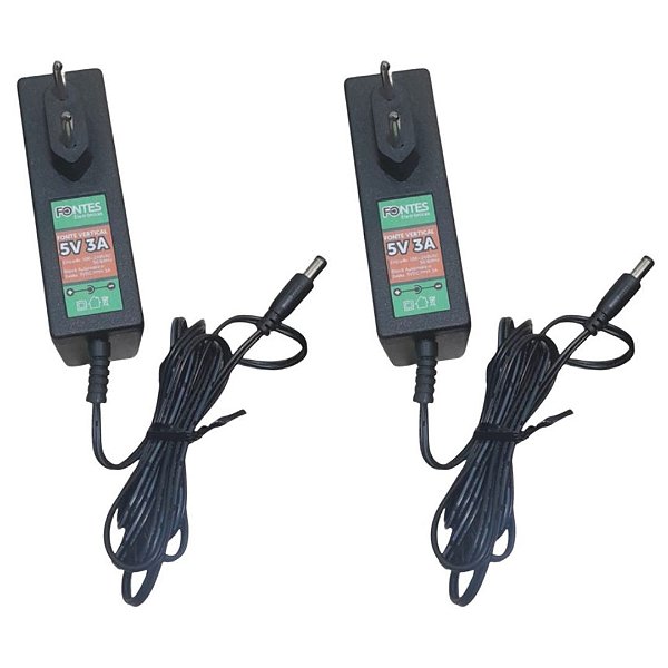 Fonte 5V 3A Chaveada com Cabo 1,8m Plug P4 Padrão