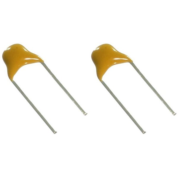 MLCC 4K7 50V 5.08mm Capacitor Cerâmico PTH Amarelo 10%