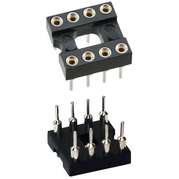 Socket Torneado 8 Pinos PTH Modelo CPT-08